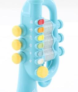 ทรัมเป็ตของเล่นดนตรีสำหรับเด็ก: เครื่องมือจำลองพร้อมดนตรีและไฟ-สีแดงบีโกเนีย - Product Image 6