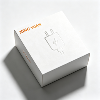 Présentoir en gros personnalisé blanc et orange pour boîtes en carton électroniques, idéal pour câbles de charge rapide et de synchronisation, emballage de détail