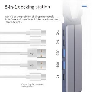 Nouvelle station d'accueil <span class=keywords><strong>portable</strong></span> en alliage d'aluminium, <span class=keywords><strong>support</strong></span> pour <span class=keywords><strong>ordinateur</strong></span> <span class=keywords><strong>portable</strong></span> ergonomique, pliable et réglable, <span class=keywords><strong>support</strong></span> pour tablette - Product Image 6