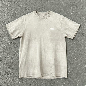 T-shirt à manches courtes beige pour homme JME, coupe classique, décontracté, col rond, jersey de coton, imprimé lettres sur le devant - Product Image 1