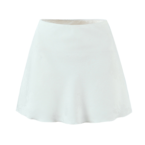 Minigonna Casual Estiva da Donna 2026 Traspirante a Vita Naturale, 2 Varianti di Colore, Chiusura con Cerniera, Tinta Unita, <span class=keywords><strong>Gonna</strong></span> a Trapezio alla Moda - Product Image 1