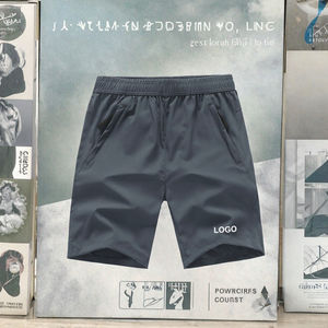 Shorts de sport d'été pour hommes, respirants, en soie glacée, séchage rapide, capri de fitness, taille mi-haute, grande taille, ample, décontracté, shorts chauds - Product Image 2