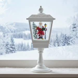 Lanternes de <span class=keywords><strong>table</strong></span> blanches de Noël saisonnières, musicales, à LED, avec fonction neige - Product Image 1