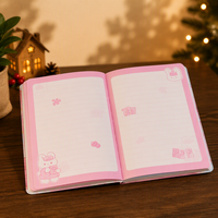 Carnet de notes magnétique à motif de dessin animé 32K, 132 feuilles lignées, cadeau scolaire pour enfants, papeterie en gros