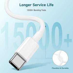 Câble de charge PD 60W USB-C vers USB-C de 1M, 1,5M, 2M, transfert de données rapide, compatible avec <span class=keywords><strong>iPhone</strong></span> 15, <span class=keywords><strong>iPhone</strong></span> 16 Pro Max - Product Image 4