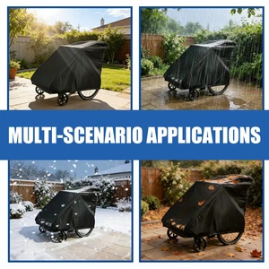Housse de protection universelle toutes saisons en polyester 210T anti-déchirure pour remorque de vélo et couvre-poussière extérieur - Product Image 6