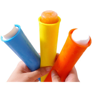 BPA miễn phí thân thiện với môi tùy chỉnh tái sử dụng Silicone Ice Cube & Popsicle khuôn với nắp cấp thực phẩm dễ dàng bật ra & dễ dàng để làm sạch - Product Image 1