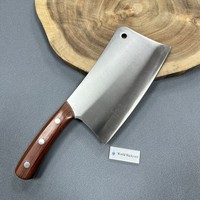 Couteaux de cuisine K1R Full Tang Heavy Duty de 8 pouces en acier inoxydable de style chinois pour couper la viande en tranches avec manche en bois