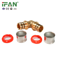 Échantillon gratuit IFAN – Raccords à sertir en laiton rouge filetés femelle et mâle de 16 mm à 32 mm (1/2'', 3/4'', 1'') pour tuyaux PEX
