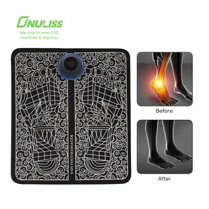 Dual-Action Opvouwbare Elektrische Ems Voet Massage Pad Spier Acupunten Stimulator Ems Voet Massager Mat