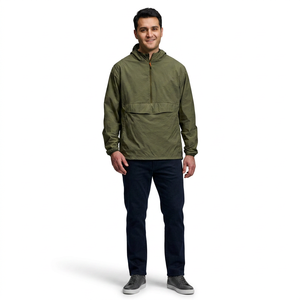 High Quality Outdoor <b>Jacket</b> for <b>Men</b> Custom <b>Half</b> <b>Zip</b> Nylon Anorak Hooded Wind <b>Men</b> Windbreaker waterproof rain <b>Jacket</b> snow <b>jacket</b> - Product Image 1