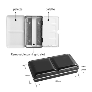 Seamiart Boîtes Vides d'Aquarelle, <span class=keywords><strong>Palette</strong></span> Métallique, Étui de Peinture Aquarelle Pliable pour 12 Demi-Godets Acuarelas - Product Image 3