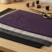 Feutre de laine naturelle écologique, tissu non tissé pour l'artisanat, la couture, la broderie, les projets de bricolage, feuilles de tissu durables