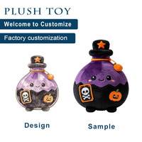 Jouets en peluche haut de gamme personnalisés pour Halloween, bouteilles de potion de sorcier moelleuses, jouets créatifs doux pour cadeaux de festival