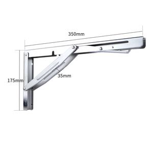 Prateleira dobrável de aço inoxidável, para parede, suporte de mesa, 550lbs, carga longa, braço de liberação, venda imperdível - Product Image 5