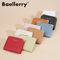 Baellerry dompet pendek wanita baru dompet koin ritsleting banyak slot kartu dompet uang lipat dua modis klip grosir