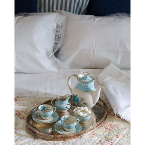 Set di Lenzuola in Cotone e Lino con Pizzo, con Lenzuolo Inferiore e Federe - Product Image 3