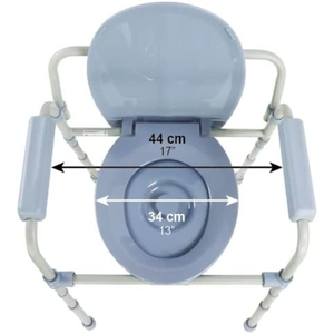 Chaise de toilette avec siège réglable (3 en 1), chaise élévatrice WC, chaise de douche pour personnes âgées Gris PEPE P40010 - Product Image 3