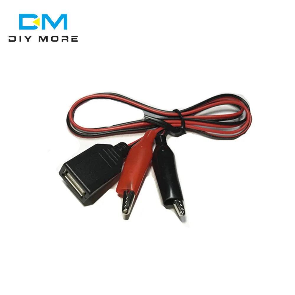 1pieces USB Alligator clips Crocodile wire female to USB tester Detector DC Voltage meter ammeter capacity power meter