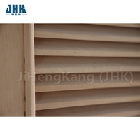 Persienne complète en bois JHK-L01 Conception de porte à persienne à panneau français Portes intérieures chinoises Prix de la porte en Mdf