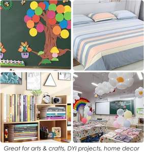 Fixations auto-agrippantes élastiques de 0,59 pouce, points autocollants circulaires en PVC pour les loisirs créatifs - Product Image 6