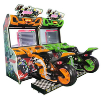 Machine de jeu de course de moto Minye, simulateur de moto à monnayeur, 100W, 1-2 joueurs, utilisation intérieure, prise universelle, version anglaise