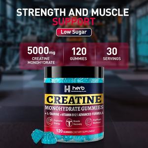 Gummies de renforcement musculaire en marque privée, nutrition sportive, énergie post-entraînement, supplément de créatine monohydratée, 60 unités pour adultes - Product Image 2