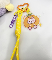 Porte-clés de téléphone portable personnalisé en plastique acrylique transparent, motif personnage d'anime, logo personnalisé, souvenir, vente en gros