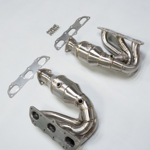 Collecteur d'échappement OEM haute performance en acier inoxydable brossé avec isolation thermique pour Porsche 911 991 3.6L 3.8L, catalyseur intégré, ajustement parfait à 100 % - Product Image 2