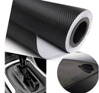 Vinilo Adhesivo de Fibra de Carbono 4D Amarillo Clásico para Automóviles