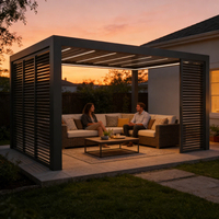 Pergola en aluminium moderne à toit à persiennes automatiques Tingmeihaoting, vente en gros d'usine