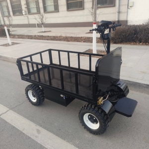 Plataforma Eléctrica <span class=keywords><strong>de</strong></span> <span class=keywords><strong>Almacenamiento</strong></span>, Carretilla <span class=keywords><strong>de</strong></span> Plataforma Plana con 4 Ruedas, Carretilla Eléctrica para Camping - Product Image 5