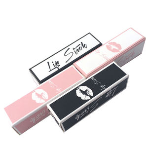 กล่องของขวัญลิปสติก,กล่องกระดาษฟอยล์สีทองปั๊มร้อนสำหรับกล่องบรรจุภัณฑ์หลอดลิปสติก - Product Image 1