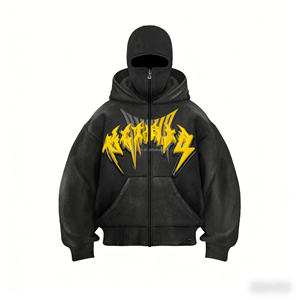 Sudadera con Capucha Unisex de Forro Polar Grueso, Ecológica, 100% Algodón, 330g, con Cierre y Bordado, Impresión DTG DTF Personalizada de Moda - Product Image 1