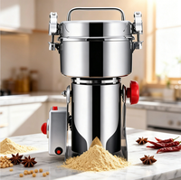 Moulin à farine MJ 3000W 110/220V pour usage domestique, mini moulin à maïs, riz, soja, cacao, noix, café, épices, herbes, poudre