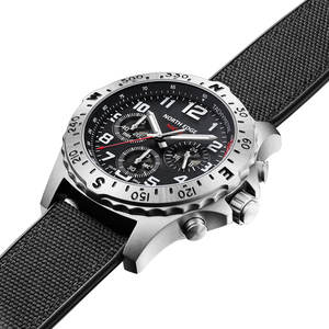 Jam tangan tenaga surya untuk pria, jam tangan kuarsa tahan air 50M chronografi bercahaya untuk pria Pilot Relogio Masculino NORTH EDGE MACH2 - Product Image 3