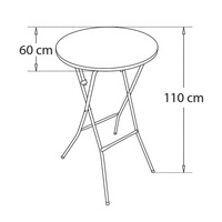 Équipement De plein air Meubles table pliante en plastique 80cm Soufflage Table TG-80H