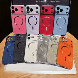 Funda Magnética de Tela Vaquera Retro de Lujo para Teléfono Móvil, Compatible con iPhone 18 Pro Max 17 16 15 14 13, Carcasa Mate Antigolpes - Product Image 1