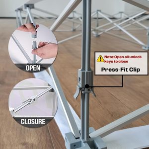 Custom Fabric Pennant Style <strong>Pop</strong>-<strong>up</strong> Booth Advertising <strong>Display</strong> Stand Portable and Promotional with Velcro Backdrop - Product Image 5