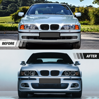 Kit carrosserie style MT M5 pour pare-chocs avant et arrière, amélioration pour BMW Série 5 E39 1996-2003, avec calandre et feux de brouillard