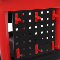 Chariot utilitaire pliable 3 niveaux en PP vierge pour detailing automobile, capacité 150 kg, roues omnidirectionnelles à 360°, pour lavage de voitures et garage mobile