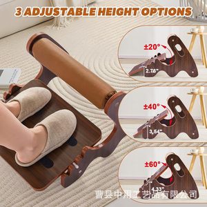Wooden Footrest K Shape <b>Adjustable</b> Under <b>Desk</b> For <b>Office</b> Use Adult Fitness Stretching Board - Product Image 3