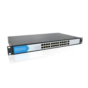 Rack 10g l3 Din Rail Mount 1000 Mbps Réseau l2 Sfp 24 Port Commutateurs réseau Gigabit de bureau