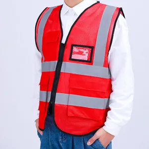 Cheap high visibility vest safety custom logo vests clothing 100% cotton class 2 customized mens reflective jacket