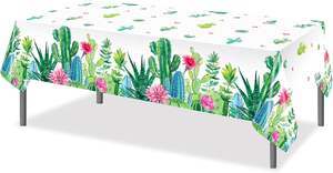 Nappe jetable en plastique à thème Fiesta, motif Cactus <span class=keywords><strong>aquarelle</strong></span>, imperméable, pour fête sur le thème des Cactus et des <span class=keywords><strong>Plantes</strong></span> Succulentes, pour la décoration - Product Image 6