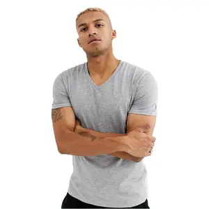 wholesale clothing in peru cut and sew blank light weight v neck t shirts for men