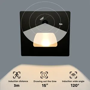 Indoor 1.5W mini smart incasso sensore di movimento luci passo scala laterale led da parete