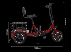 Triciclo Elettrico <span class=keywords><strong>Cargo</strong></span> 350W 48V per Adulti, Bici <span class=keywords><strong>Elettrica</strong></span> a 3 Ruote, Prezzo all'Ingrosso - Product Image 4