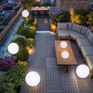 Bola de luz Solar de jardín IP68, luz LED flotante RGB <span class=keywords><strong>para</strong></span> exteriores, resistente al agua, 12V CC, decoración alimentada por baterí<span class=keywords><strong>a</strong></span> <span class=keywords><strong>para</strong></span> jardines y piscinas - Product Image 5