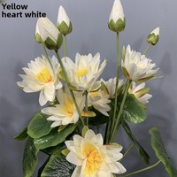 Handgemachte künstliche Seerose Pflanze Zweige Home Decoration Lotus Flower Prop für Weihnachten Tempel Teich Blumen dekoration
